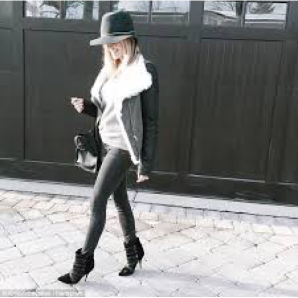 Isabel Marant Black Suede and Pony Hair Cut Out Booties